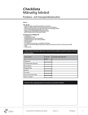 Monthly Car Care Checklist