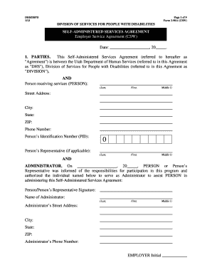 Self-Administered Services Agreement