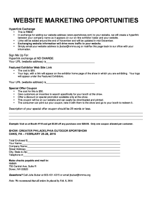 WEBSITE MARKETING OPPORTUNITIES - bsportshowscomb