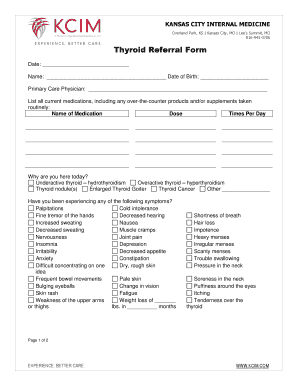 Thyroid Referral Form