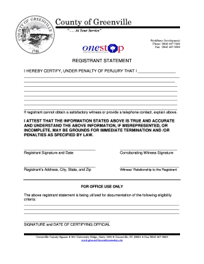 Greenville County Workforce Development Registration Form