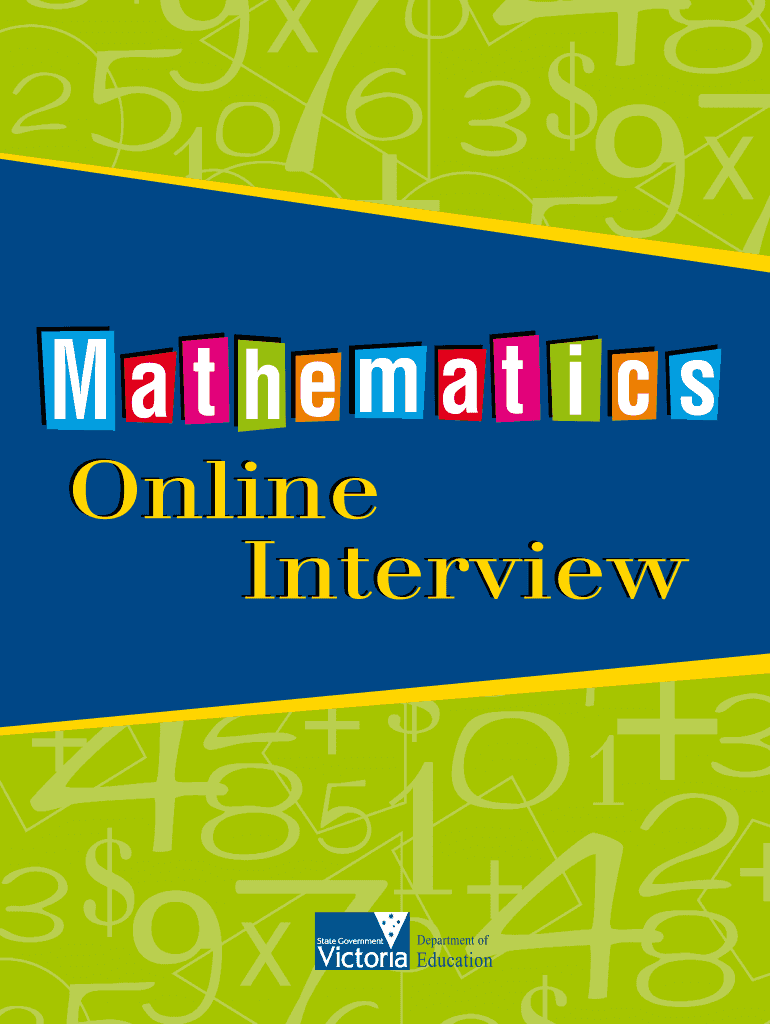 Fillable Online Mathematics Online Interview Booklet Fax Email Print