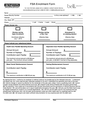 FSA Enrollment Form