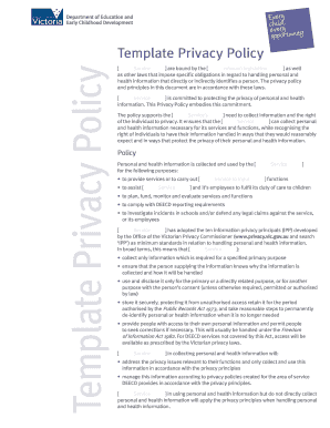 Privacy Policy Template