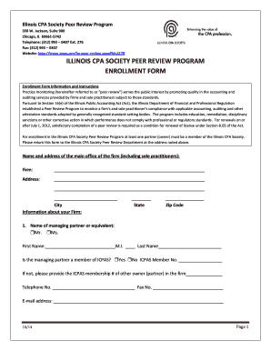 Illinois CPA Society Peer Review Program Enrollment Form