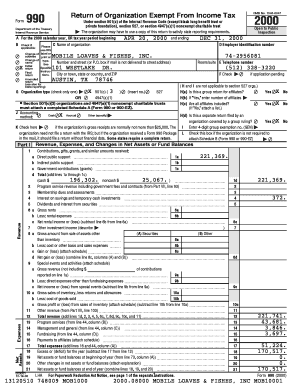 Form 990 Return of Organization Exempt From Income Tax