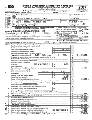 Form 990 Return of Organization Exempt From Income Tax