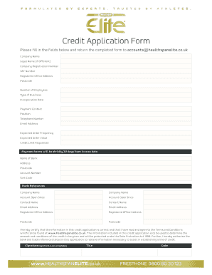 Credit Application Form