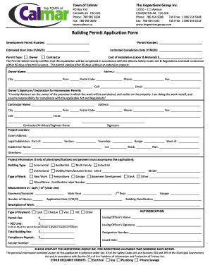 Building Permit Application Form