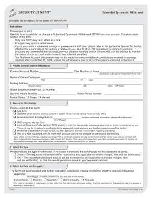 Scheduled Systematic Withdrawal Form