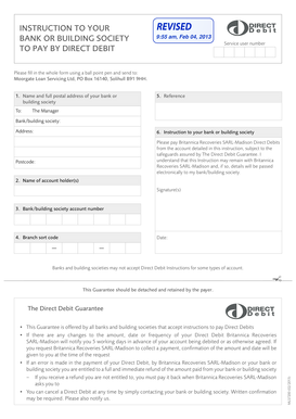 Direct Debit Instruction Form