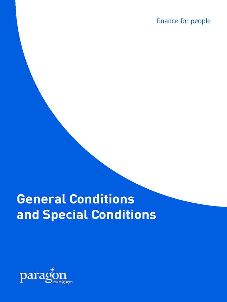 Fillable Online General Conditions and Special Conditions Paragon