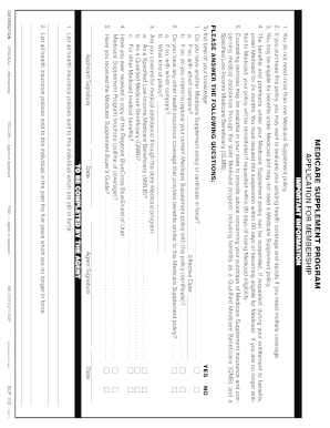 Medicare Supplement Application