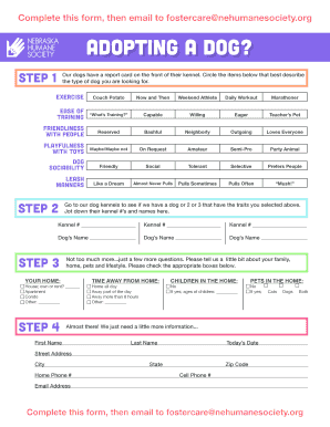 Dog Adoption Application Form