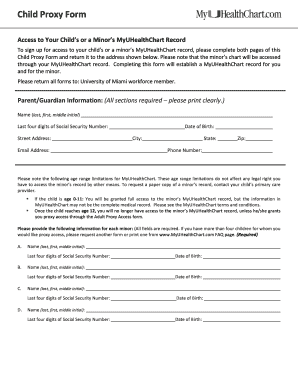 Child Proxy Form