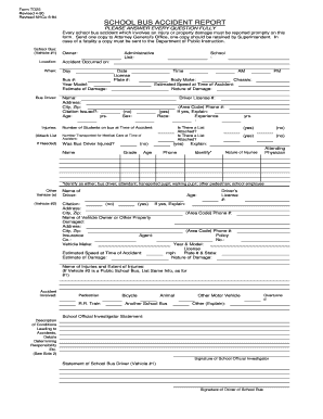 School Bus Accident Report
