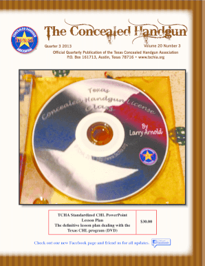 Texas Concealed Handgun Association Membership Form