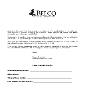 Cardholder Dispute Form