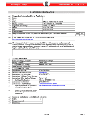 Common Data Set Form