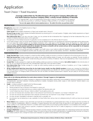 Travel Insurance Application Form