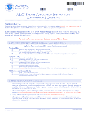 AKC Events Application Form