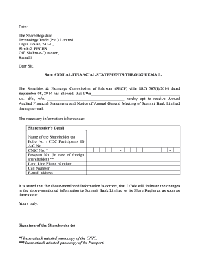 Summit Bank Annual Financial Statements Consent