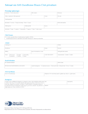 SAS EuroBonus Diners Club Application