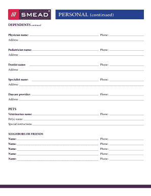 Emergency Contact Information Form