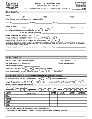 Application for Employment