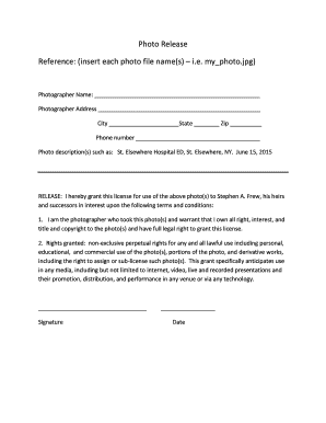 Photo Release Form