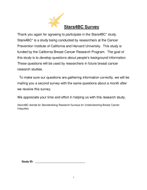 Stars4BC Health Status Survey