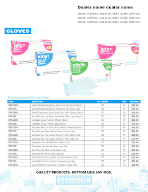 Gloves Order Form
