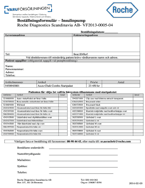 Insulin Pump Order Form