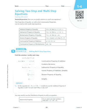 Algebra 1 Worksheet