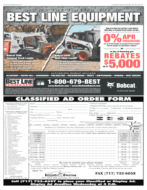 Classified Ad Order Form