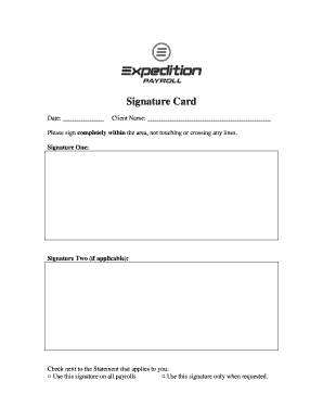 Signature Card