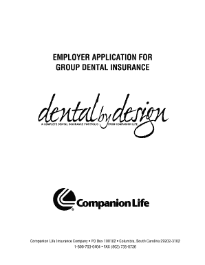 Group Dental Insurance Application