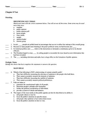 Chapter 8 Test on Public Opinion and Mass Media