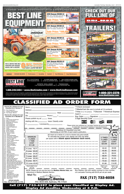 Lancaster Farming Classified Ad Order Form