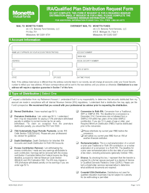 IRA/Qualified Plan Distribution Request Form