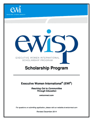 EWI Scholarship Application Form