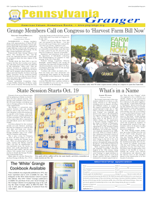 Grange Membership Application Form