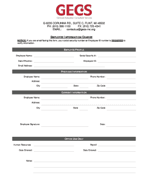 Employee Information Change Form
