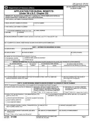 Application for Burial Benefits