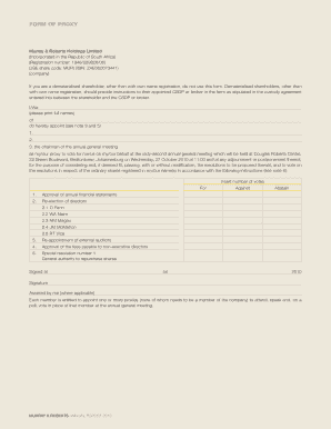 Proxy Voting Form