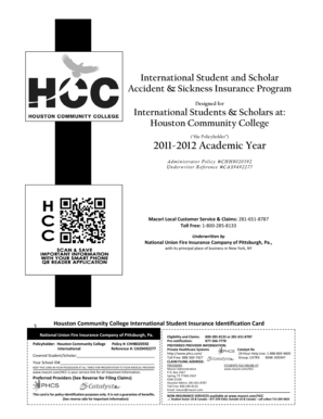 International Student Insurance Form