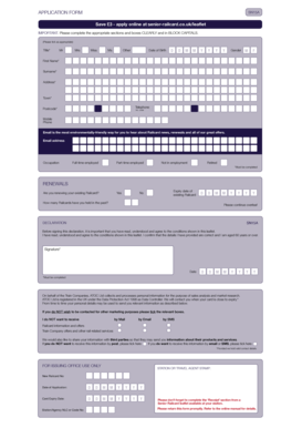 Senior Railcard Application Form