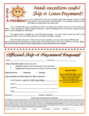 Skip-a-Payment Form