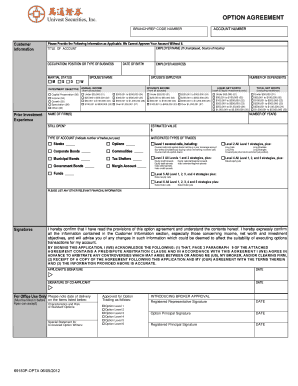 Option Agreement Form