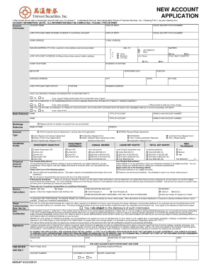 Brokerage Account Application Form